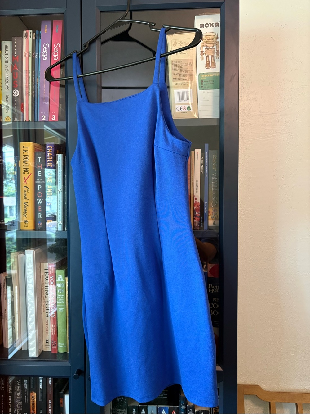 by the way. Cobalt Blue Spaghetti-Strap Mini Dress